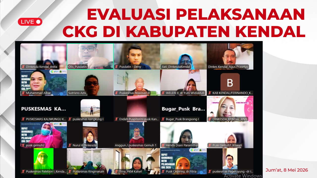 Evaluasi Pelaksanaan Cek Kesehatan Gratis (CKG) Kabupaten Kendal