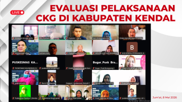 Evaluasi Pelaksanaan Cek Kesehatan Gratis (CKG) Kabupaten Kendal Minggu Ke-18