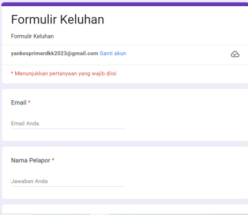 Form Pengaduan