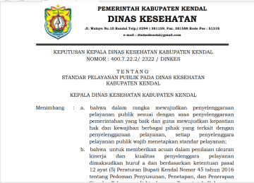 SK Standar Pelayanan